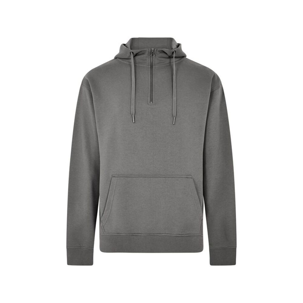 Kustom Kit Mens Quarter Zip Regular Hoodie / Dark Grey